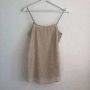 Intimately Free People beige beaded tank top XS